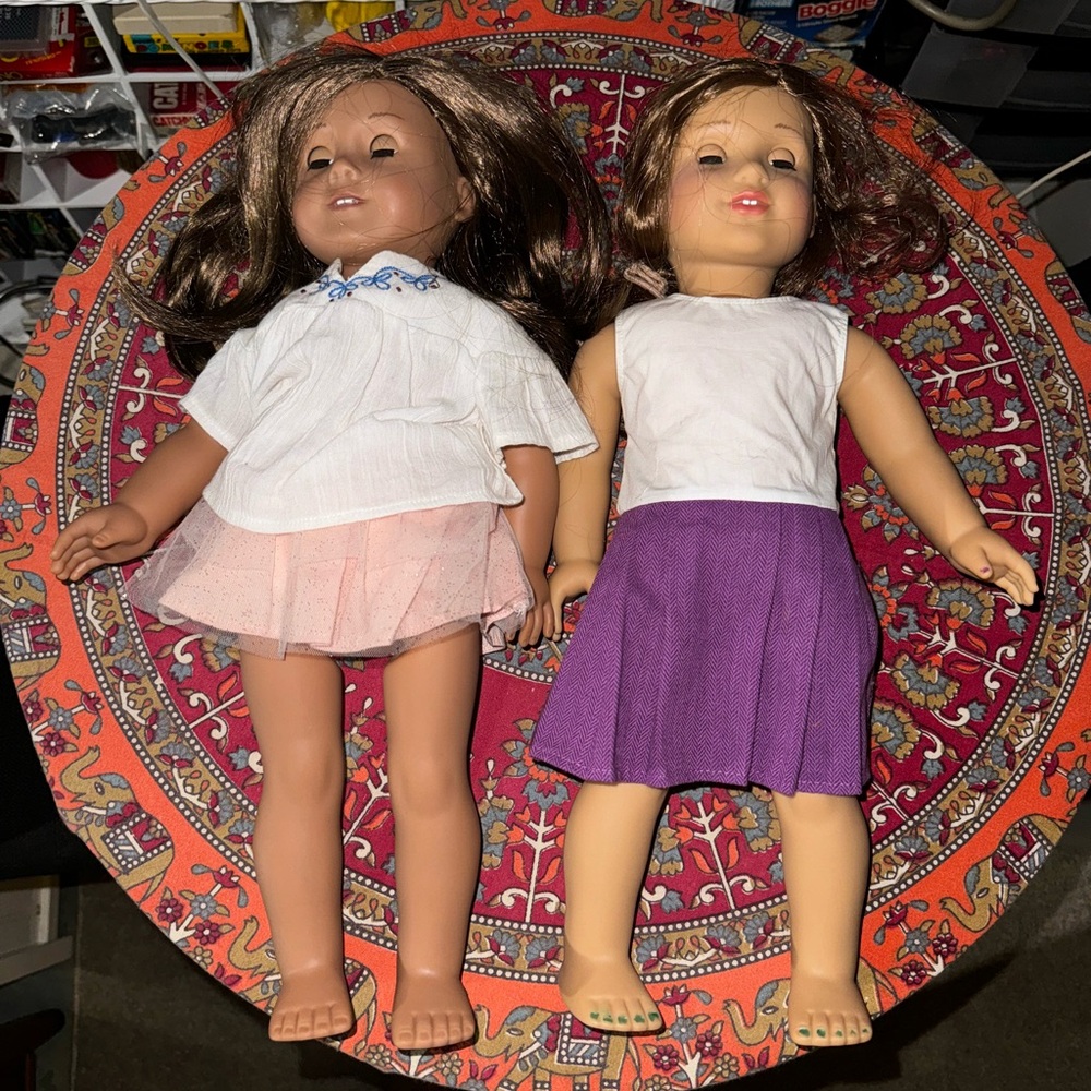 American Girl Dolls in White and Purple Outfits - Picture 13 of 13